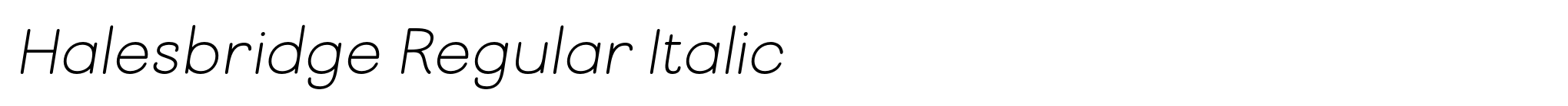 Halesbridge Regular Italic image